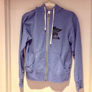 Surly Brewing Heather Blue Zip-Up Hoodie